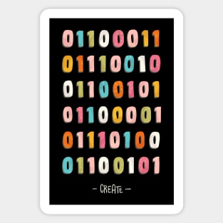 Create - binary code Sticker